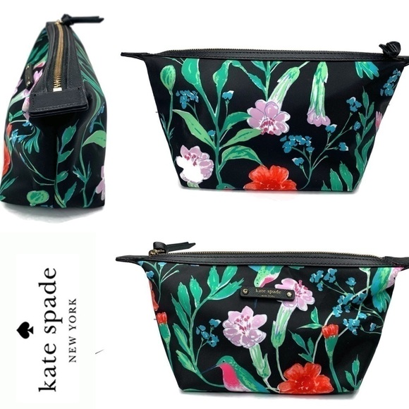 Kate Spade Jardin Hummingbird Floral Cosmetic Bag - Picture 1 of 2